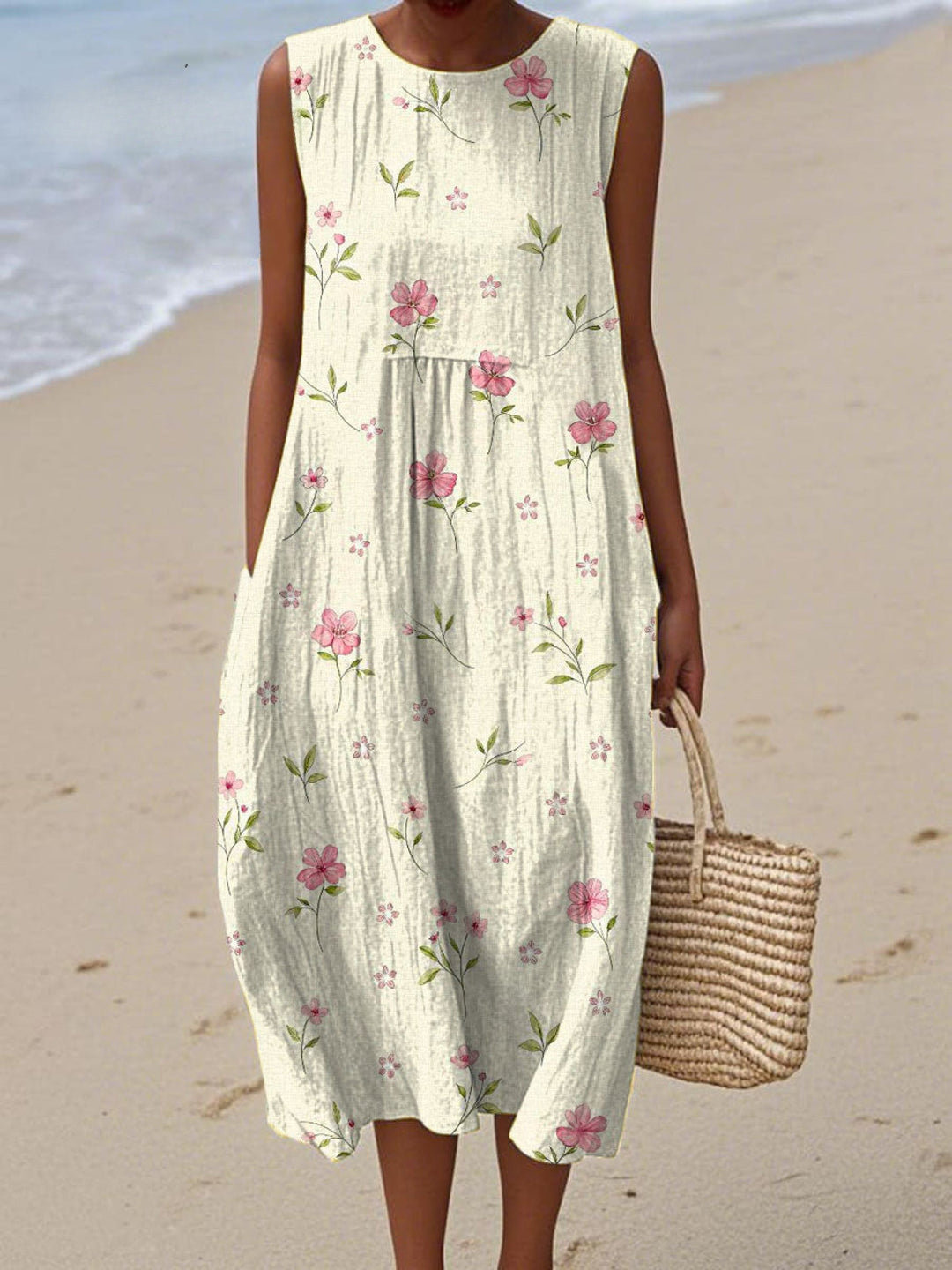 Felicia - Summer Dress with Vintage Floral Print