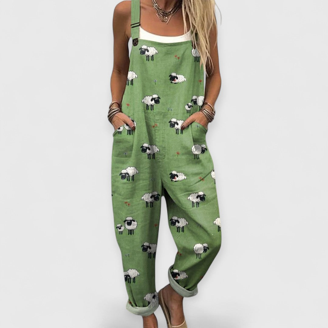 Helen | Wide artisanal jumpsuit for everyday comfort