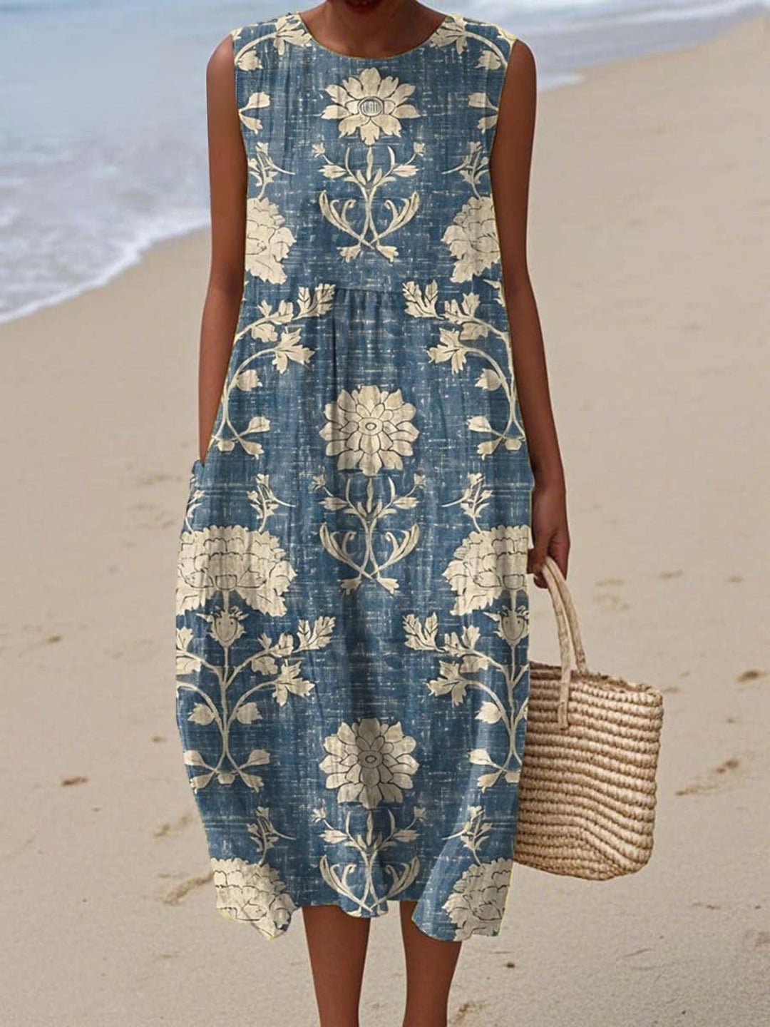 Rowena - Summer Dress with Vintage Floral Print
