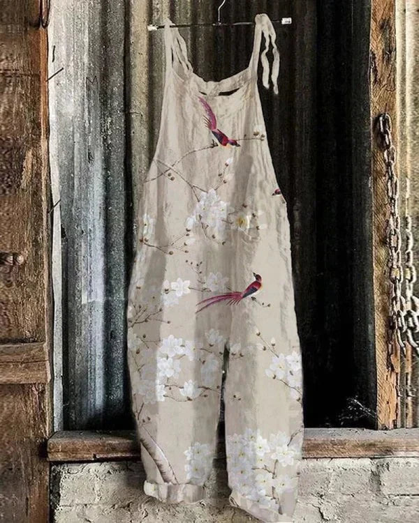 Aria | Women's Jumpsuit with Floral Pattern in Vintage Style