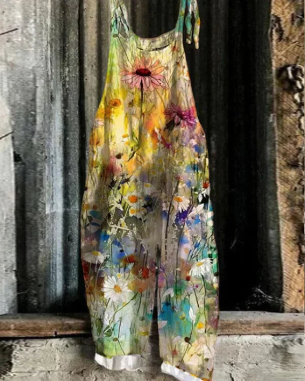 Casual Jumpsuit with Daisies – Floral Lightness