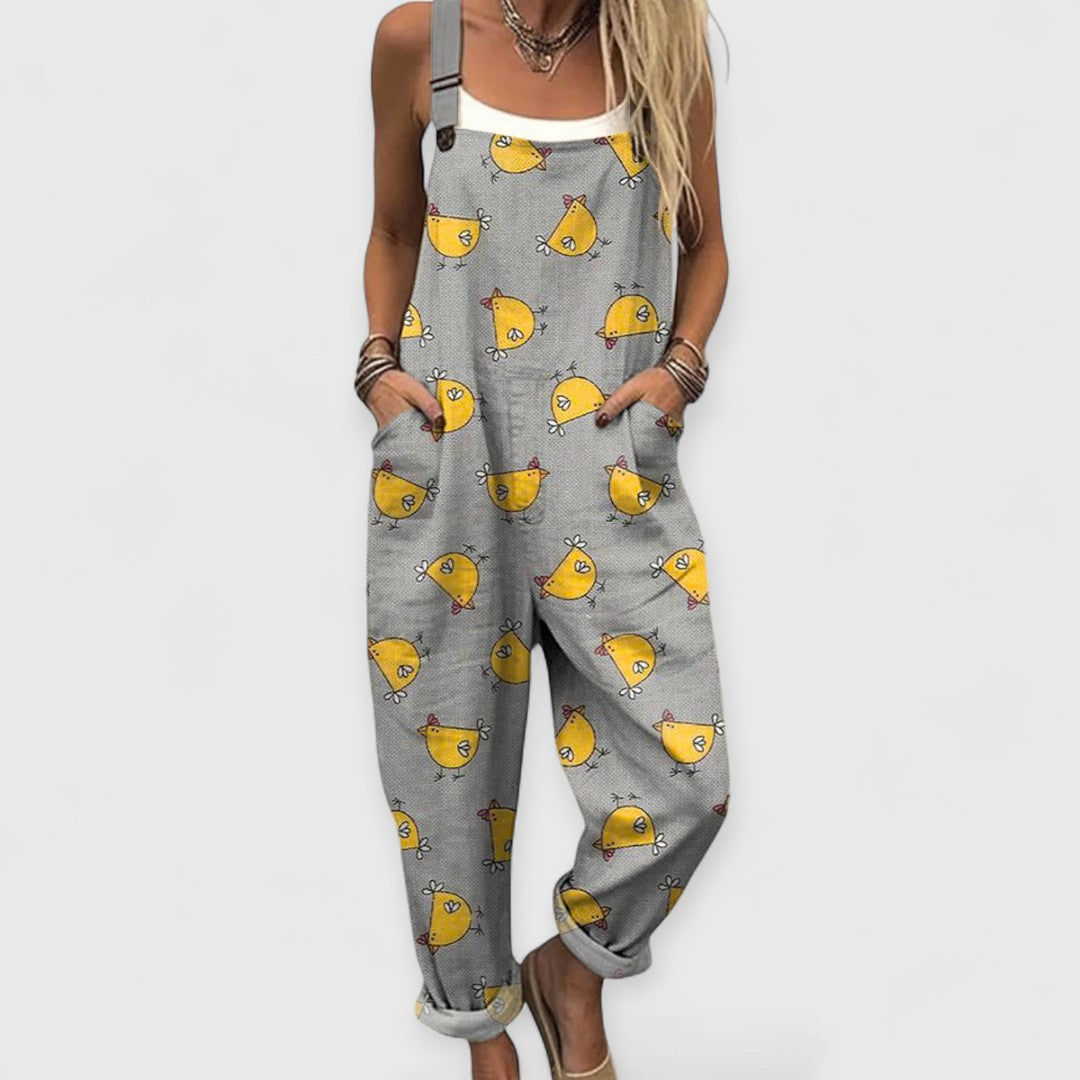 Althea | Vintage Artisan Wide Jumpsuit for Unique Style