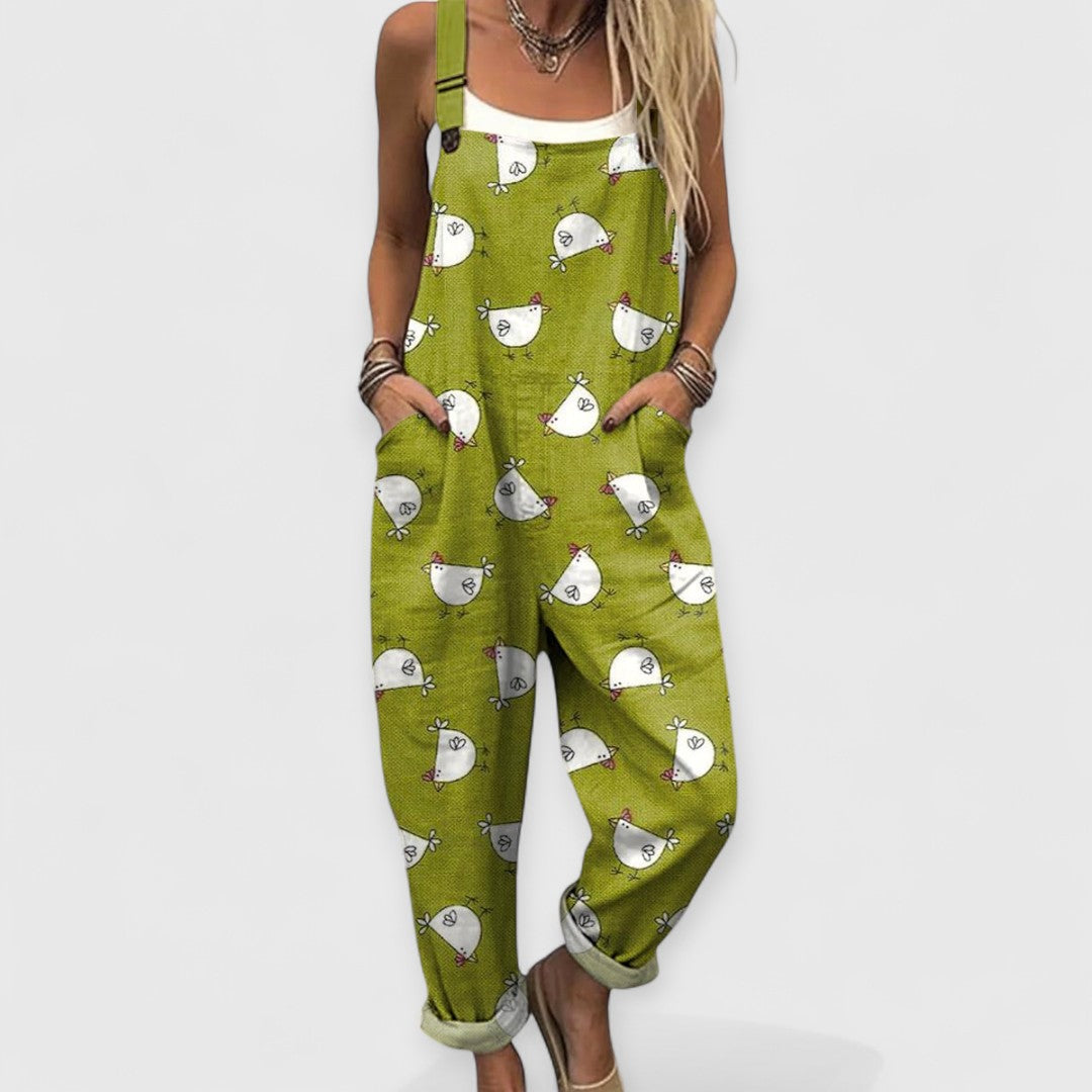 Althea | Vintage Artisan Wide Jumpsuit for Unique Style