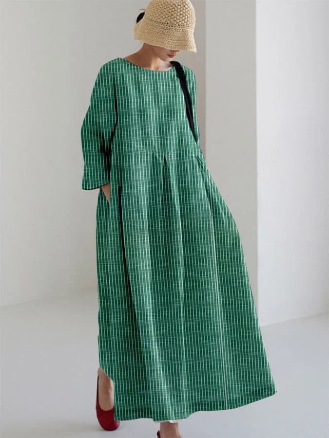 OLIVIA™ - VINTAGE STRIPED LOCKER DRESS