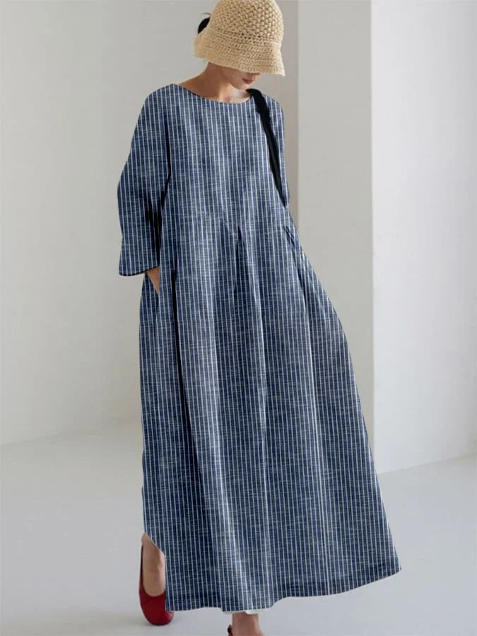 OLIVIA™ - VINTAGE STRIPED LOCKER DRESS