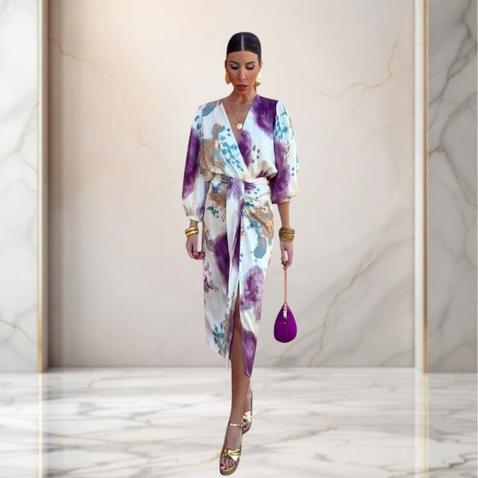 Valeria | Elegant Dress with Knot at the Waist