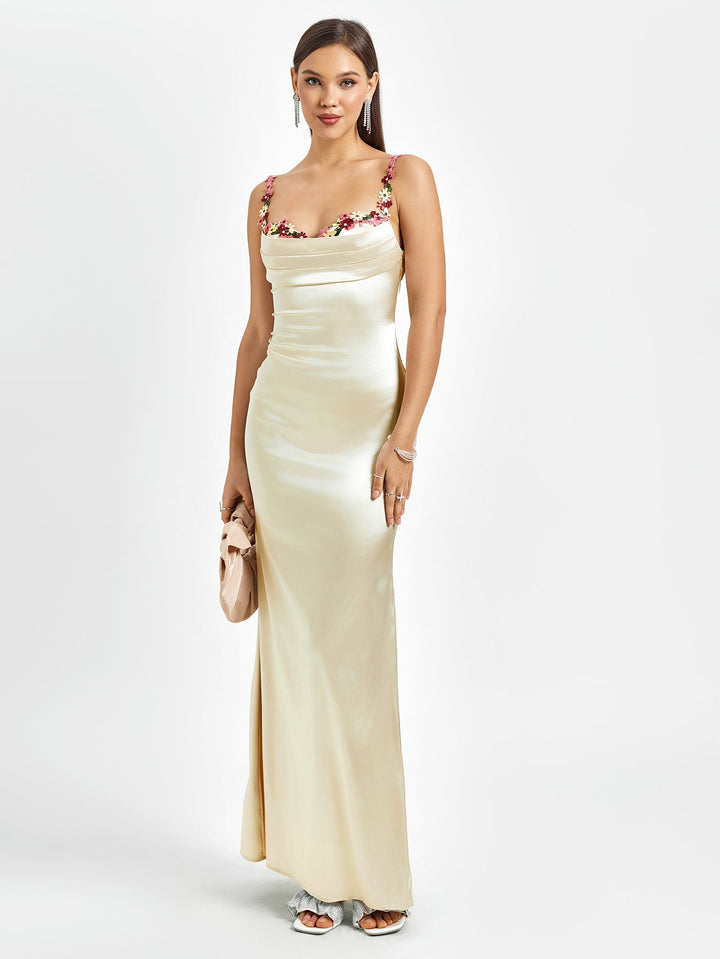 Flora | Satin Gown Maxi Dress