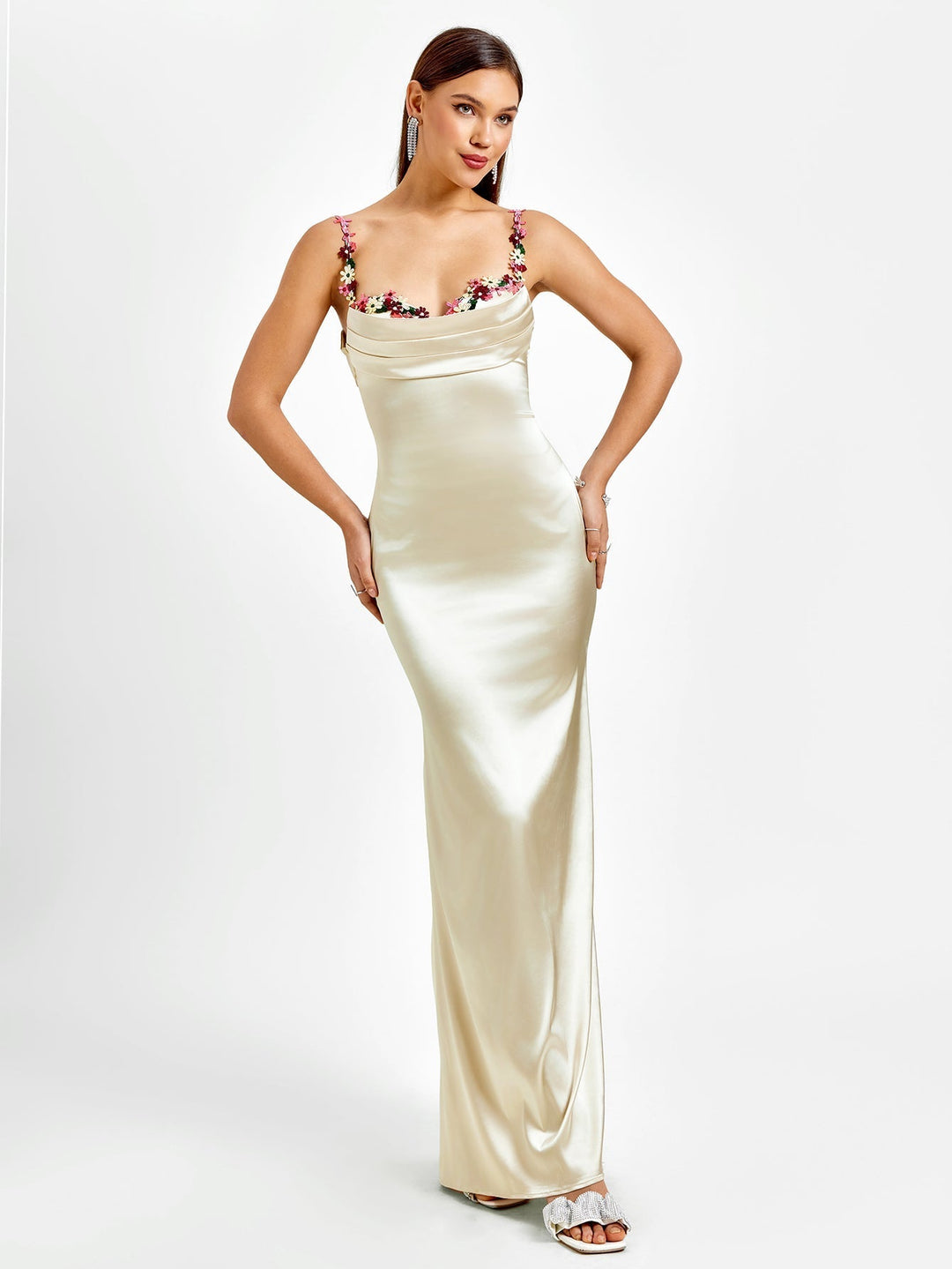 Flora | Satin Gown Maxi Dress
