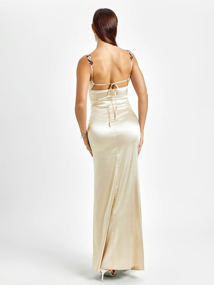 Flora | Satin Gown Maxi Dress