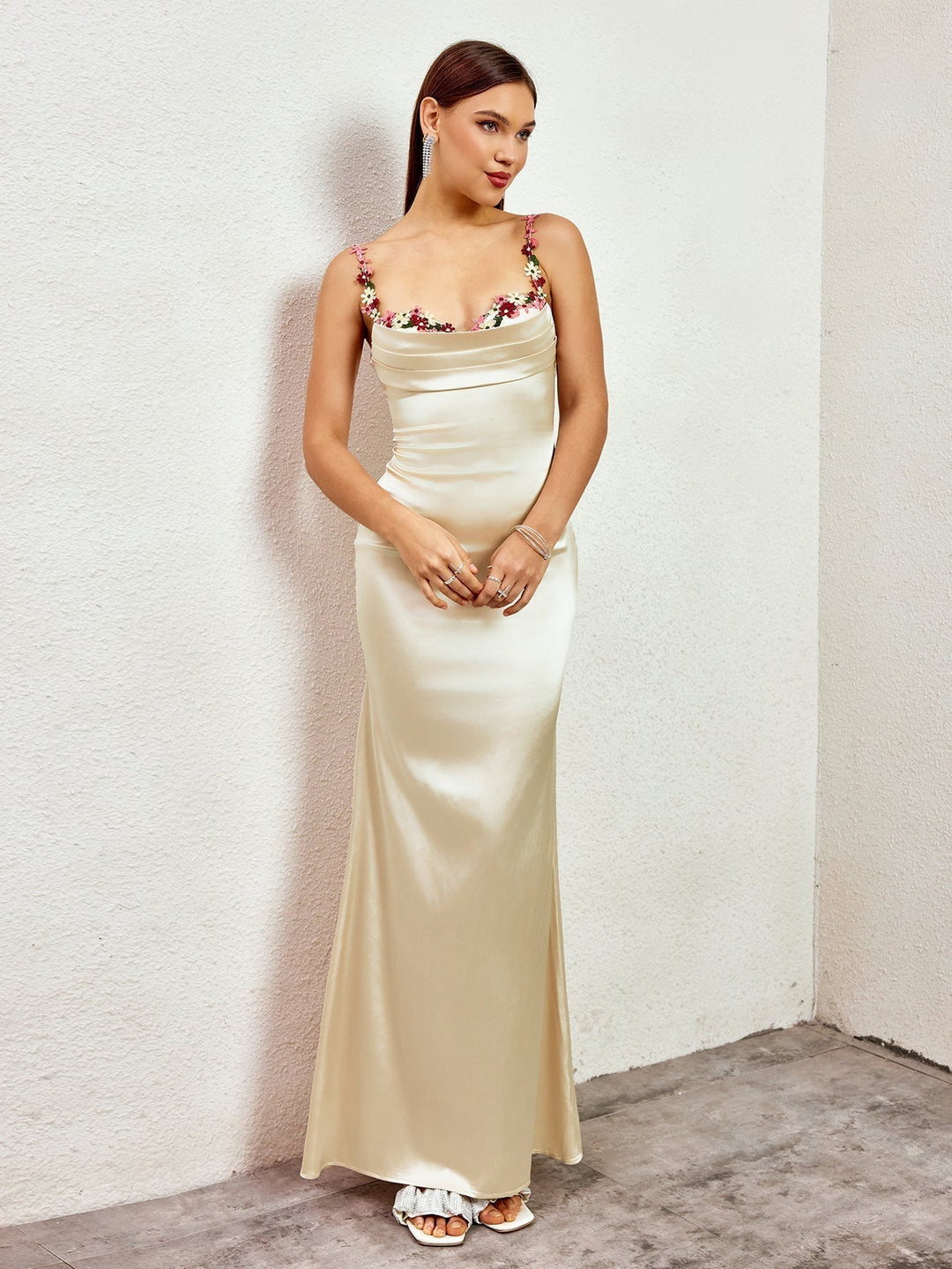 Flora | Satin Gown Maxi Dress