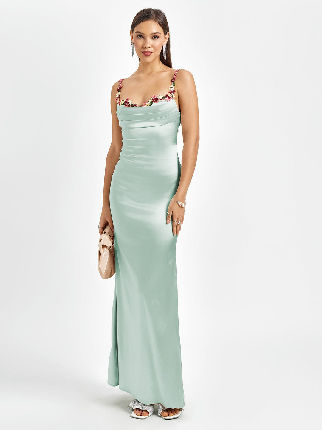 Flora | Satin Gown Maxi Dress