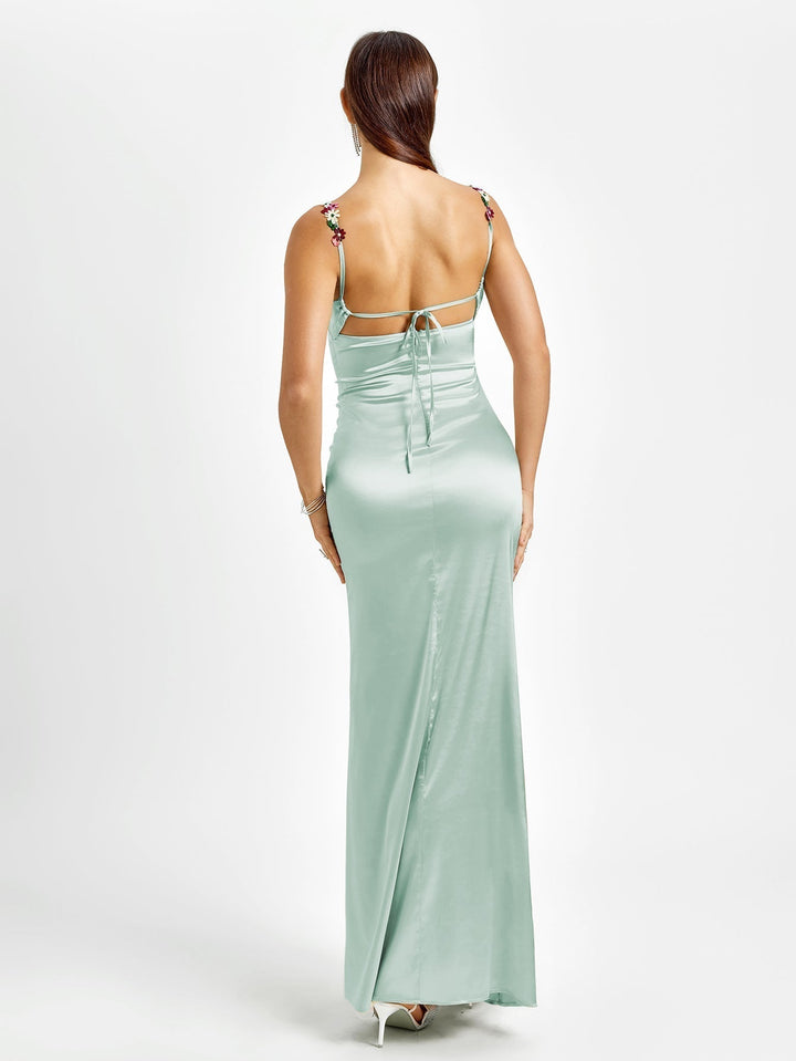 Flora | Satin Gown Maxi Dress