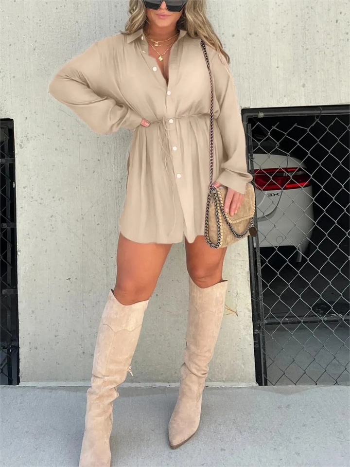Amelie | Trendy Satin Romper Dress