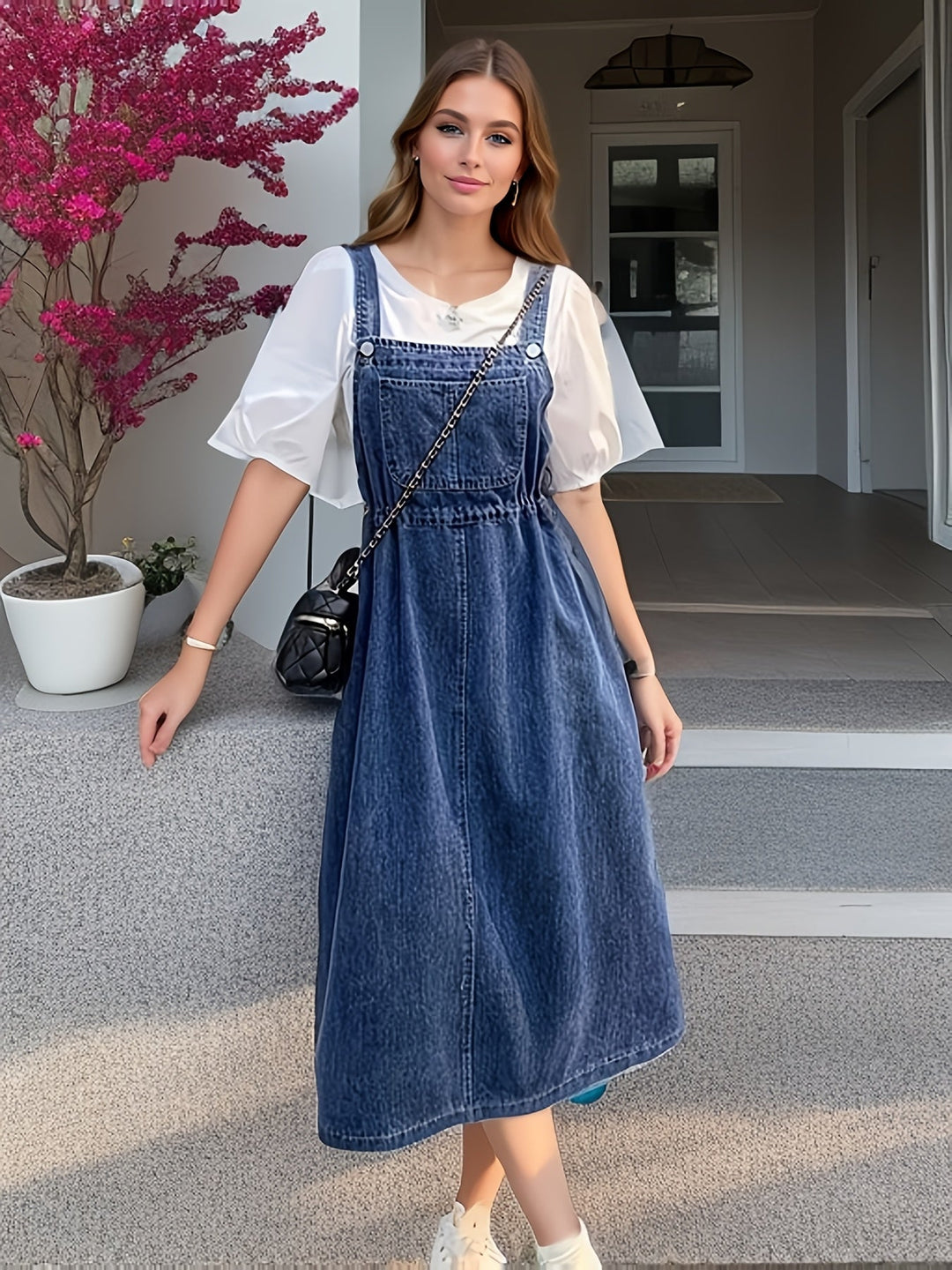 Savannah™ - Stylish Denim Maxi Dress