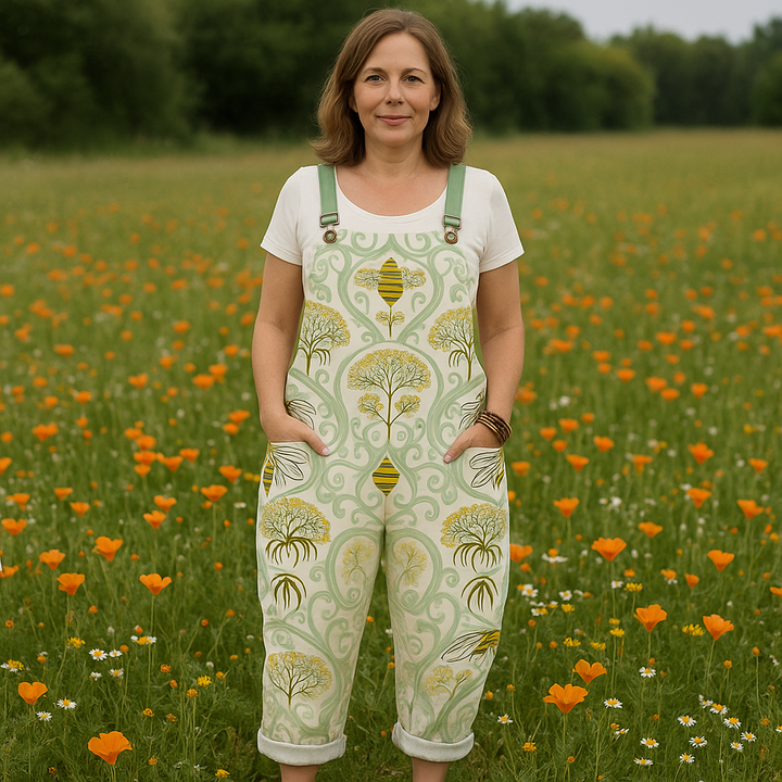 Vintage Floral Jumpsuit - Effortless Comfort & Stylish Wide Leg Design