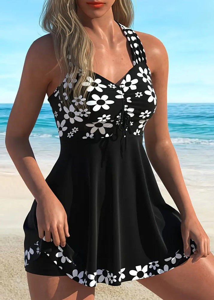 Abigail™ - Two Piece Swimsuit Dress With Floral Print