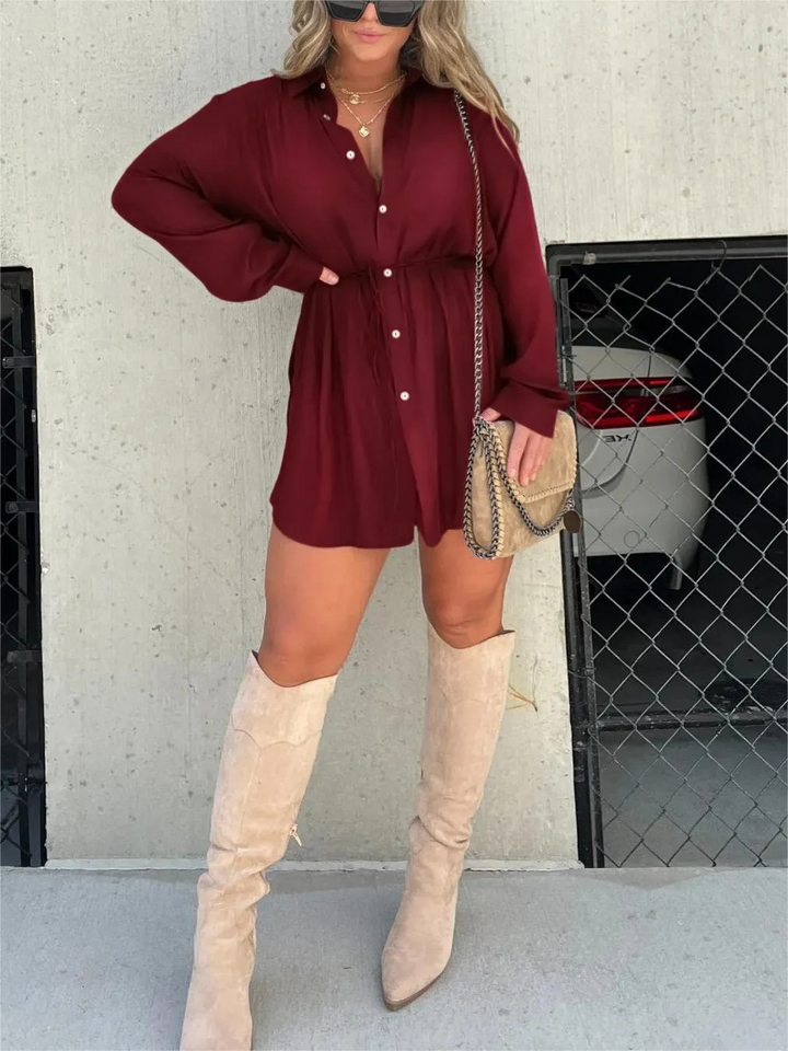 Amelie | Trendy Satin Romper Dress