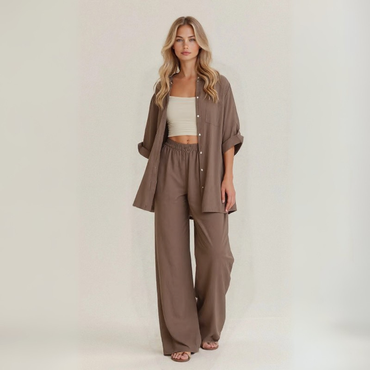 Alba | Casual Two-Piece Set in Artisan Linen