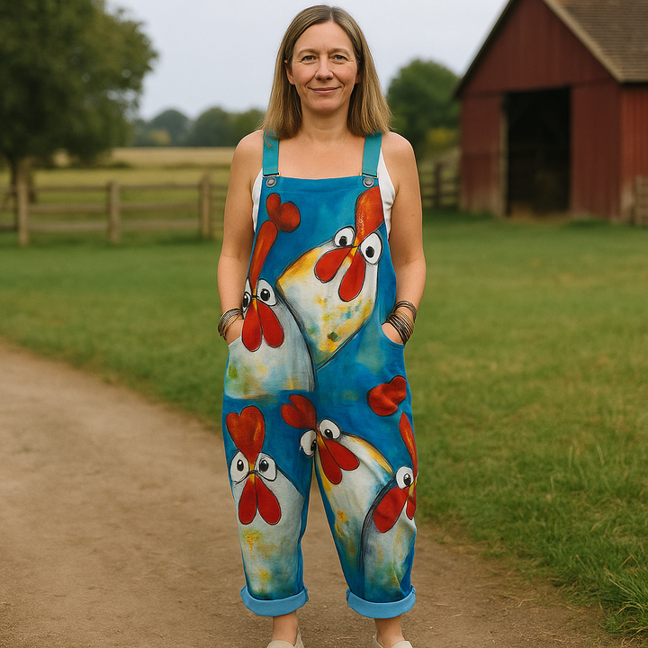 Vintage Wide Leg Jumpsuit - Effortless Style & Comfort for Women