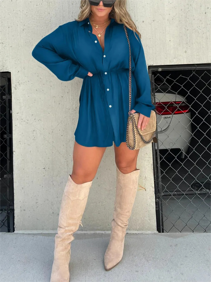 Amelie | Trendy Satin Romper Dress