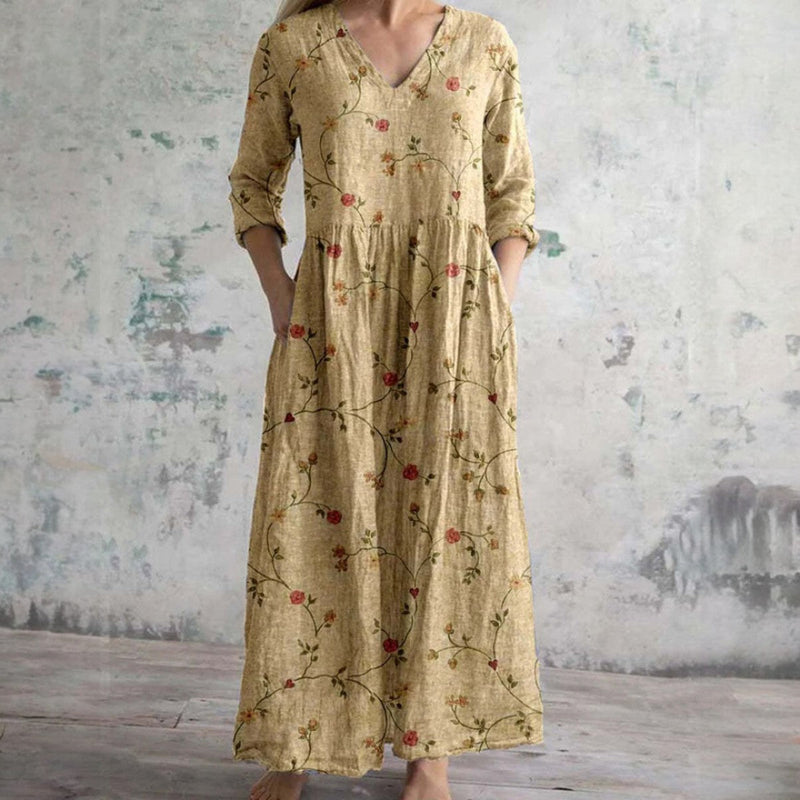 Lina™ - Elegant Floral Dress
