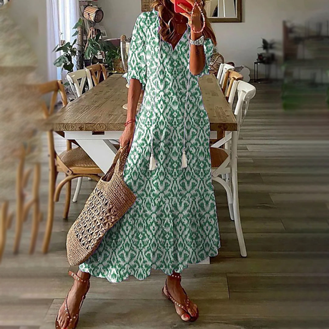 Capucine™ – Maxi Boho Dress with Elegant Retro Charm