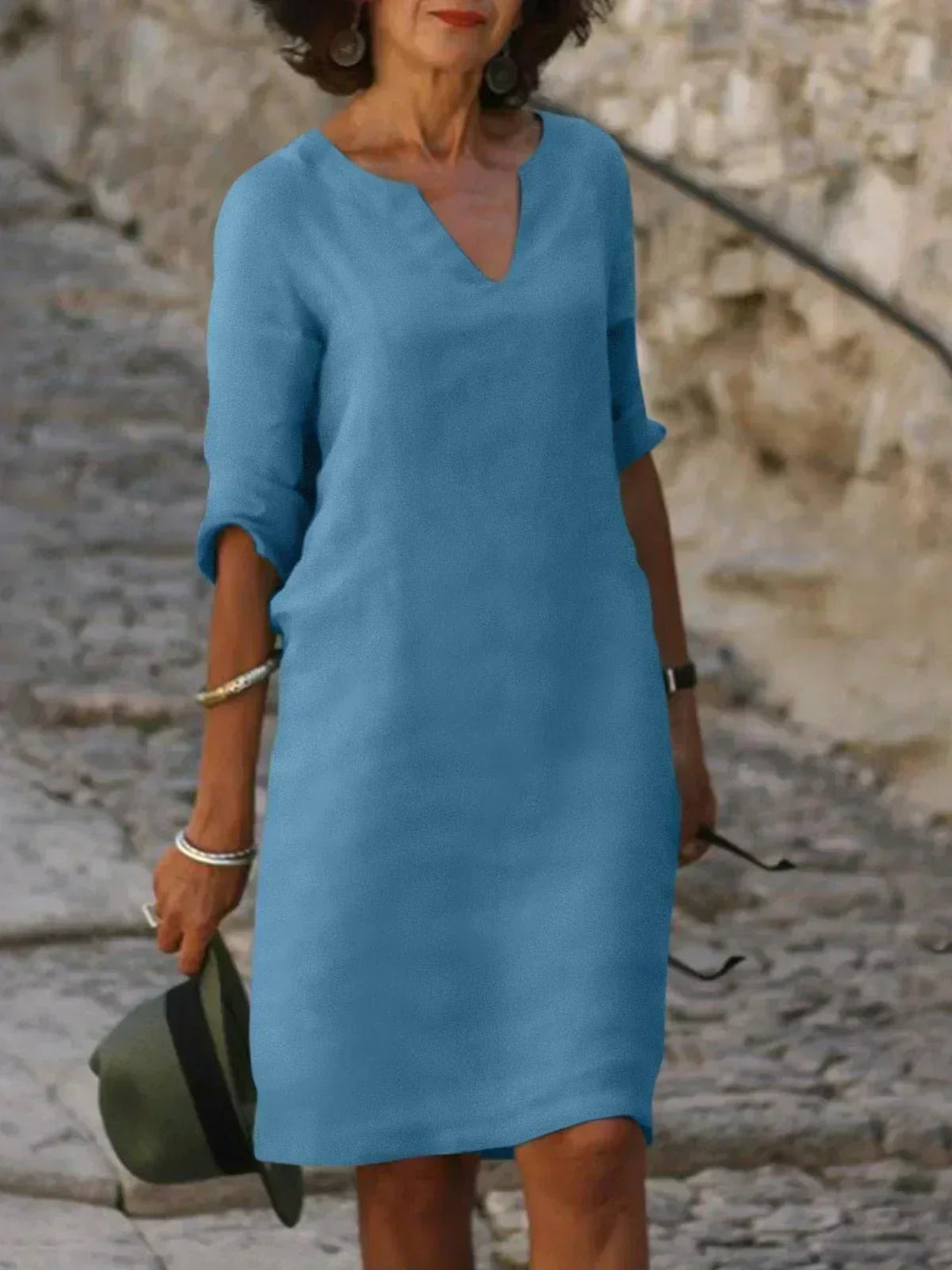 Beatrice™ - Elegant Beatrice Dress with Raised V-Neck