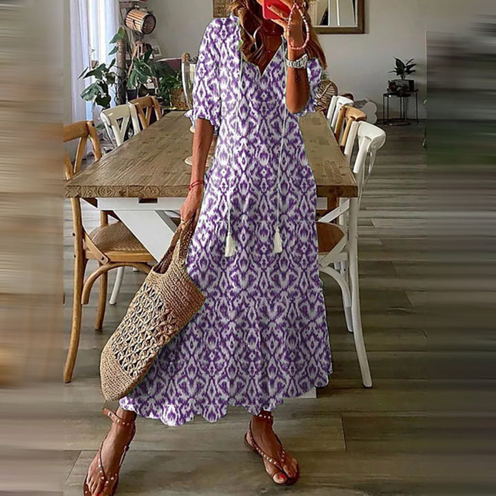 Capucine™ – Maxi Boho Dress with Elegant Retro Charm