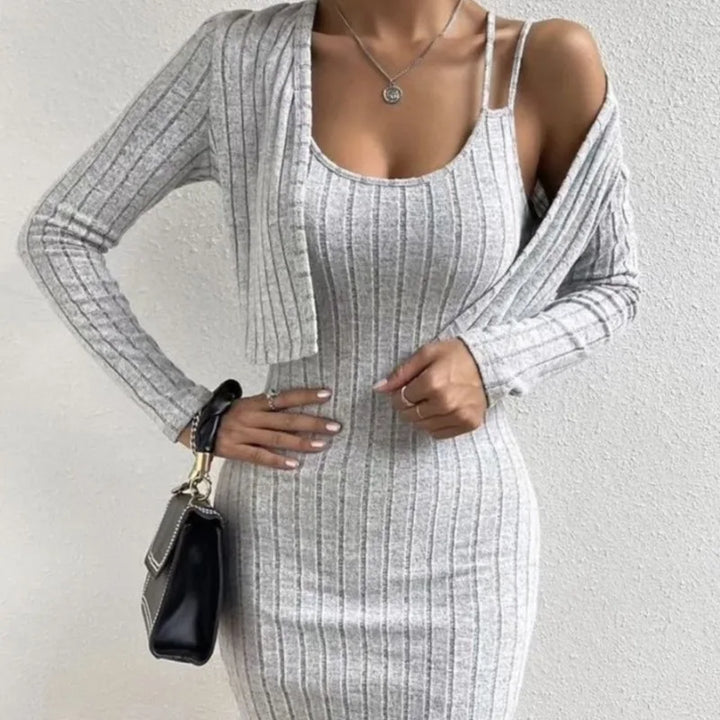 Victoria™ - Modern Bodycon Dress with Cardigan