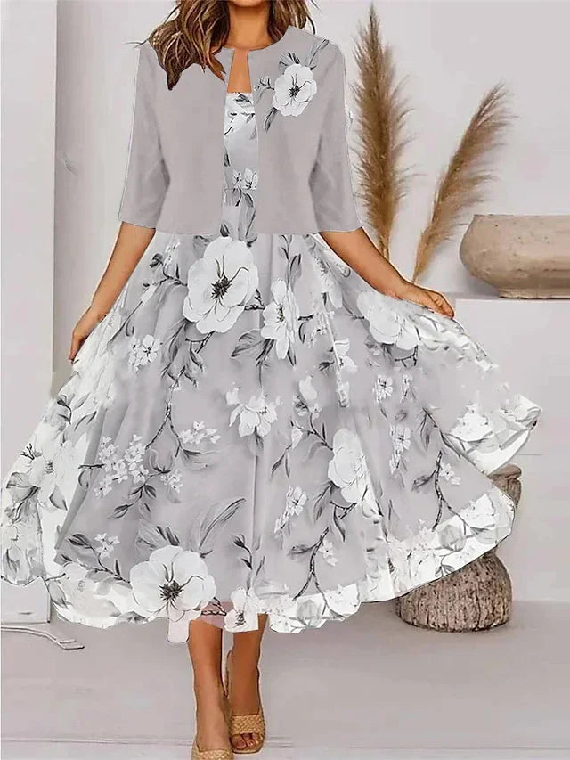 Riley™ - Stylish Dress And Jacket Set