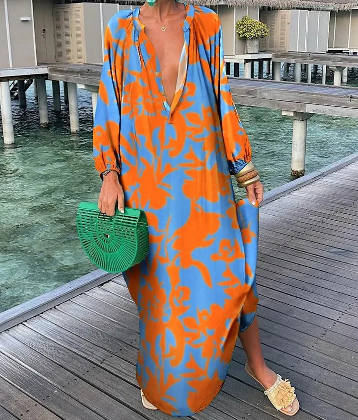 Poppy - Swirl Design Tummy-Enhancing Dress