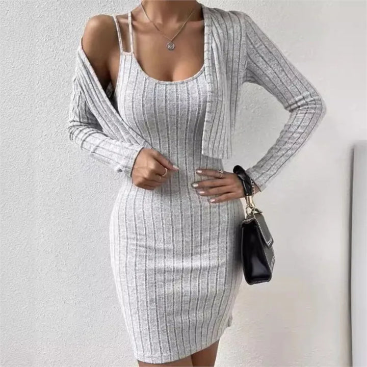 Victoria™ - Modern Bodycon Dress with Cardigan
