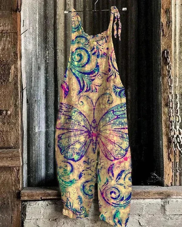 Penelope | Women's Jumpsuit with Butterfly Print