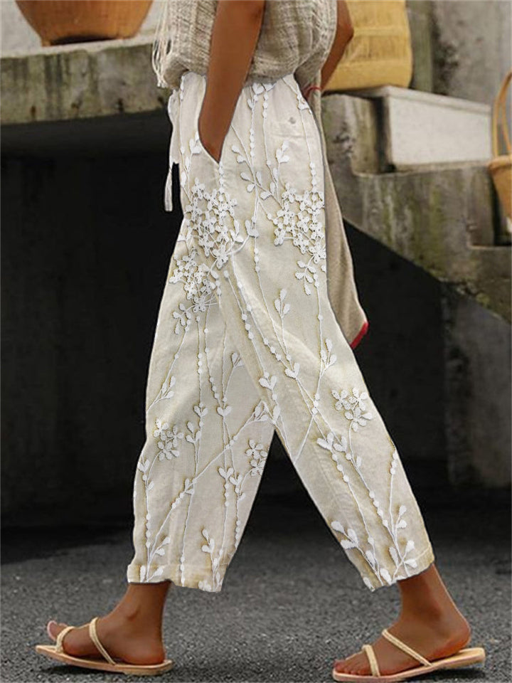 Aviora™ - Wine Printed Pants