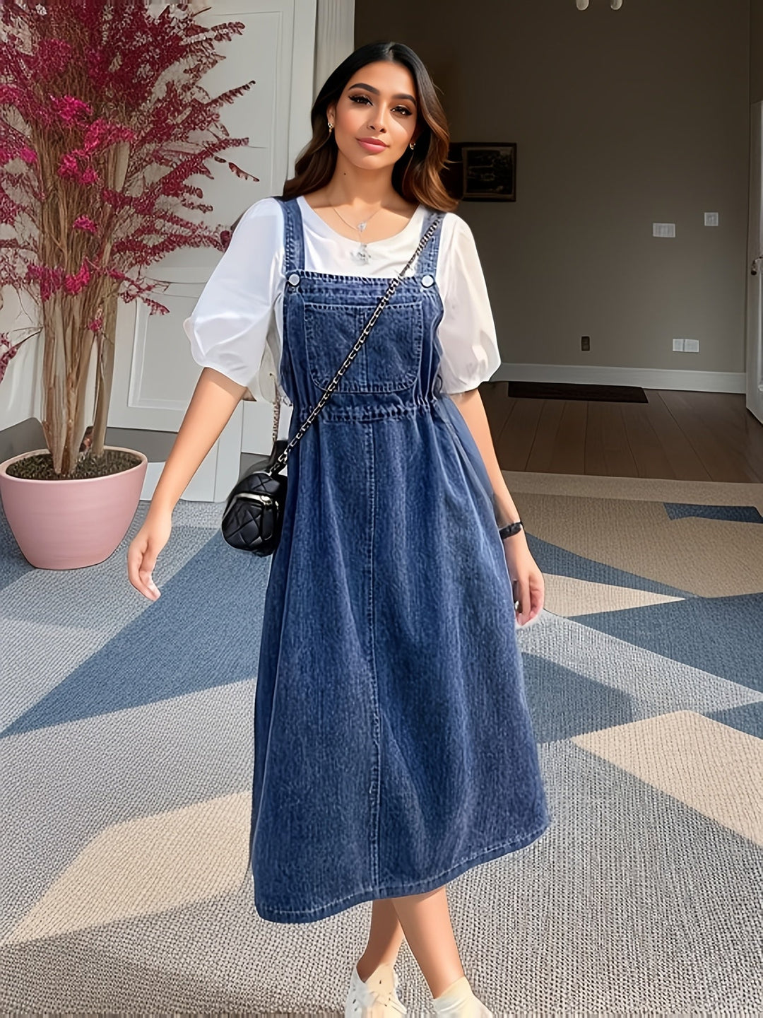 Savannah™ - Stylish Denim Maxi Dress