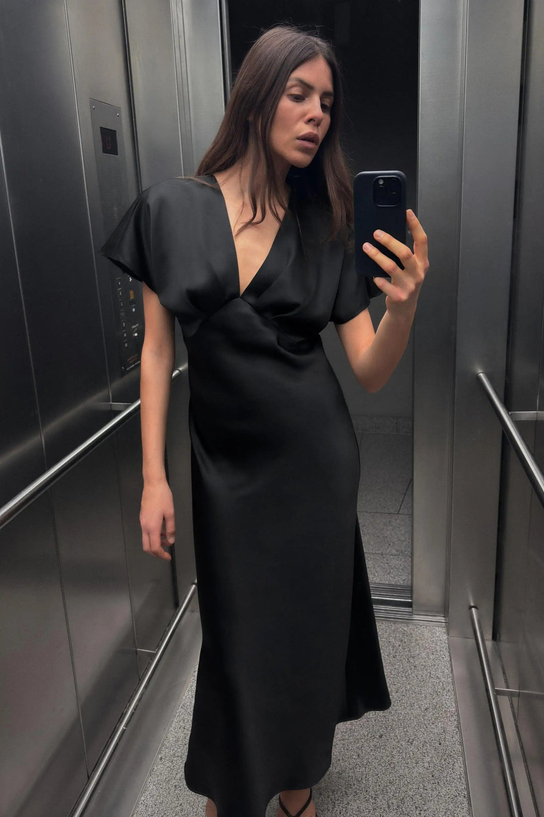 Alyssa™ - Chic Satin Maxi Dress