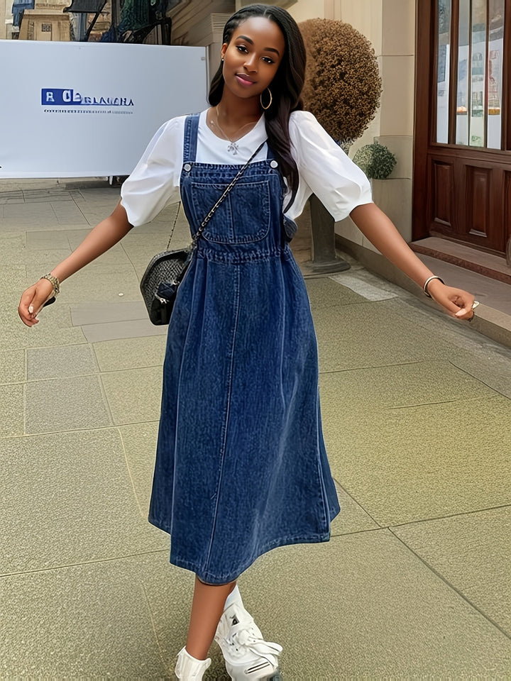 Savannah™ - Stylish Denim Maxi Dress