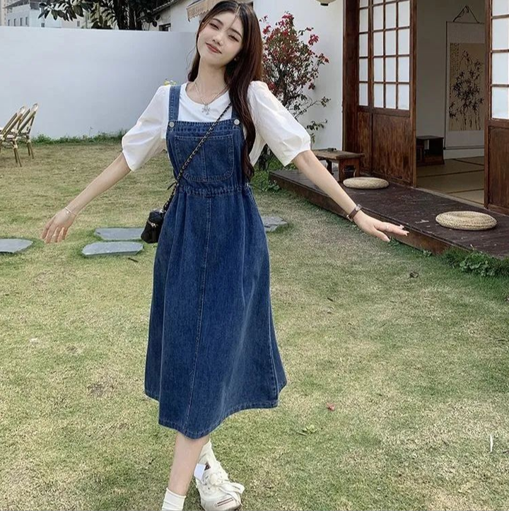 Savannah™ - Stylish Denim Maxi Dress