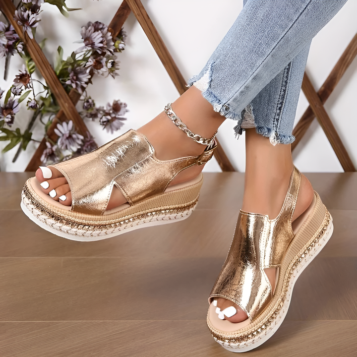 Estelle - Orthopedic Wedge Platform Sandals