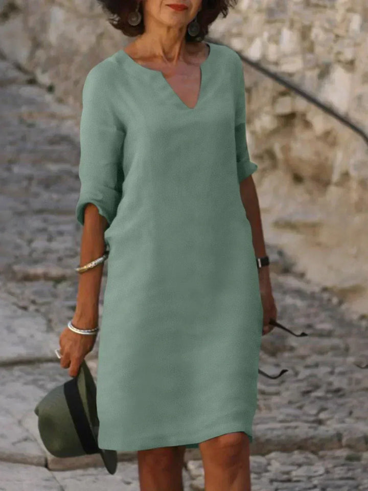 Beatrice™ - Elegant Beatrice Dress with Raised V-Neck