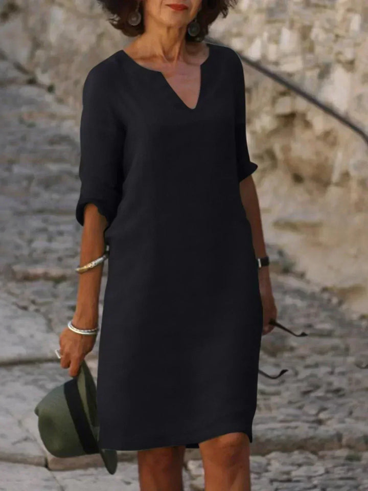 Beatrice™ - Elegant Beatrice Dress with Raised V-Neck