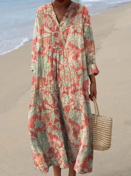 Flora | Coral Bloom Dress