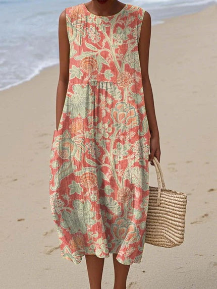 Flora | Coral Bloom Dress